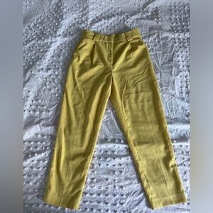H & M yellow  pants women size 6 size 38